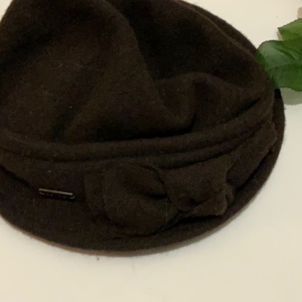 Betmar NY Brown Ruffle Wool Blend Bucket Hat - Picture 4 of 7